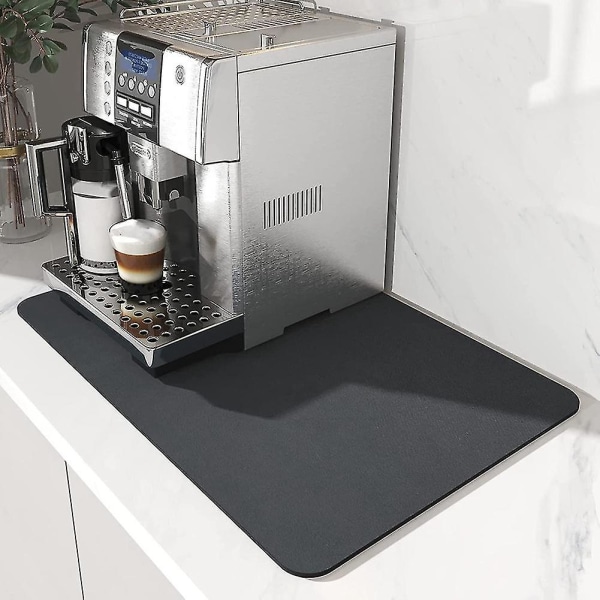 Kaffematta Dölj fläckar Gummibaksida Absorberande disktorkmatta kompatibel med köksdisk och kaffebar