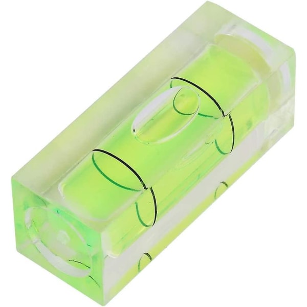 Fyrkantig minivattenpassbubbla litet vattenpass (10 st, grön)