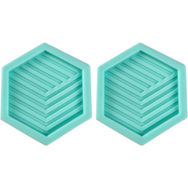 Heksagon Silikone Brik Form Resin Bakkeforme Brik Epoxyforme Til Dekorativt Resin Håndværk (2 stk)