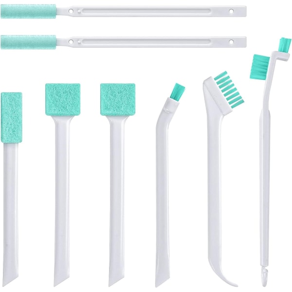 Small Cleaning Brushes for Household, 8Pcs Crevice Cleaning Tool Set for Window Grooves Track Humidifier Keyboard Bottle Door Car