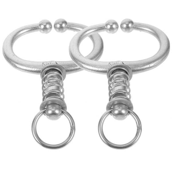 2 stk Kveg Nese Ring Rustfritt Stål Nese Ring For Kveg Metall Kveg Vår Nese Tang 14X9CM 14X9CM