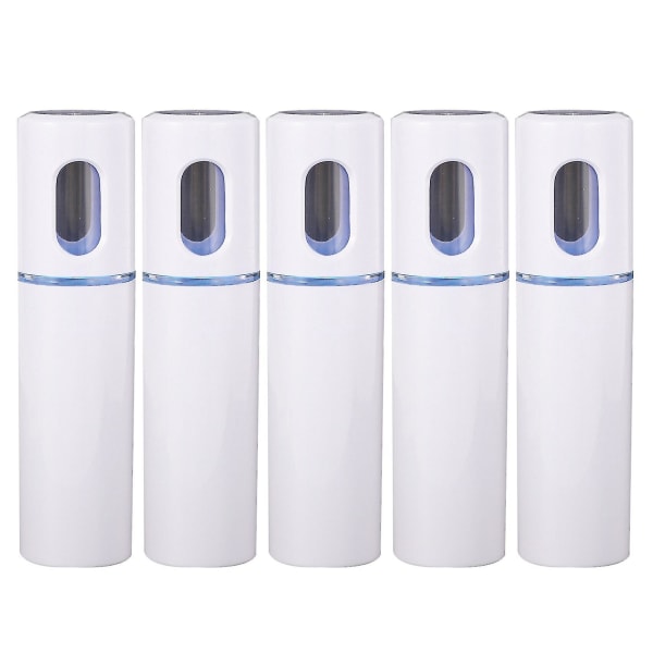 5x Facial Steamer Nano Steamer Handy Mister Facial Mist Spray Moisture Face Sprayer Genopladelig(wh)
