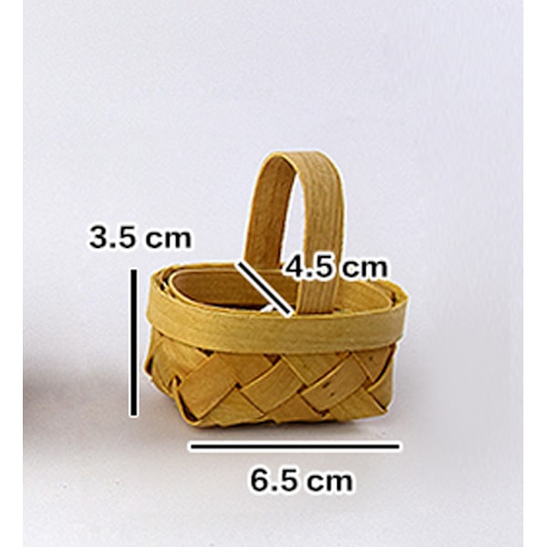12 stk. Mini Kurv Mini Picnic Kurve Mini Tilbehør Mini Pil Kurve Flettede Kurve Gavepose Husholdnings Slik Kurv