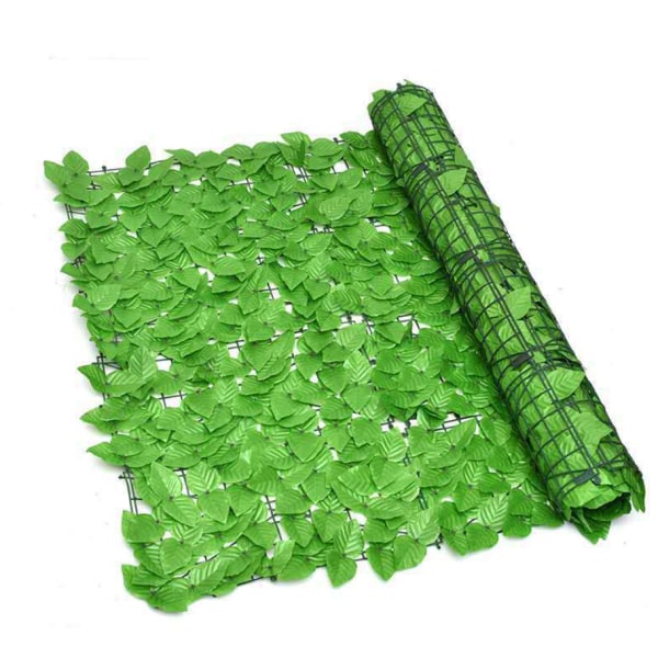 Imitationsväxter Artificiell integritetsstaketskärm, konstgjorda häckar staket och falsk dekoration för trädgårdsinredning utomhus, 1m X 1m, ljusgrön grön L