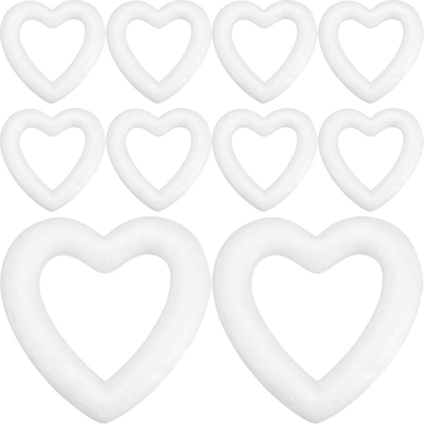 10 st skumkrans form hjärtformad skumkrans Hjärtkrans skumkrans Gör-det-självtillbehör Vit11X11X2.2C White 11X11X2.2CM