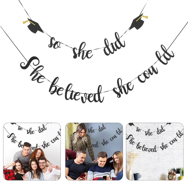 Fotobanner Examen Hängande banderoll Examen Bunting Examen 2022 Banner Graduation Theme Pendant Assorted Color17,5X8CM Assorted Color 17.5X8CM