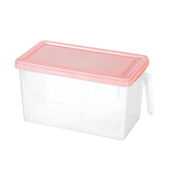 Rektangulär låda typ Kylskåp Förvaringslåda Plast Crisper Kök Matbehållare (ljusblå) Ljusrosa Light pink