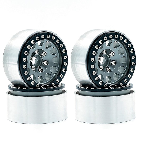 4 stk Metall Beadlock 1.9 Hjulnav Hjulfelg Kompatibel Med 1/10 Rc Crawler Bil Traxxas Trx4 Rc4wd D90 Axial Sc