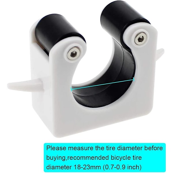 2-pak cykelvægmontering med hængende kroge til parkering - Sort - Indendørs & Udendørs - Nem at installere (egnet til 18-23 mm dækdiameter)