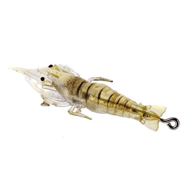 4 stk Reke Simulering Myk Reke Fiske Lures Bass Crank Hook Bait Tackle