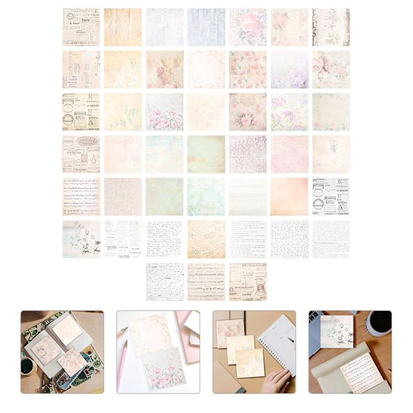 45 kpl Vintage-tyyliä Scrapbook-paperia Journaling-paperia Tarvikkeita Esteettisiä Käsityöpaperitarvikkeita 15x15cm 15x15cm