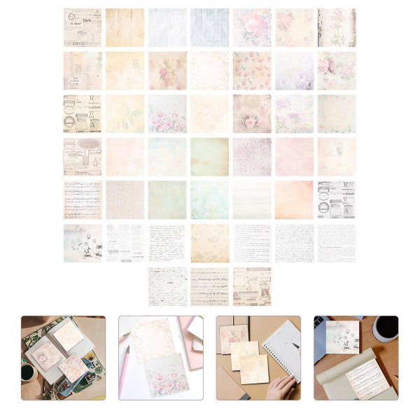 45 st Vintage Scrapbook Paper Journaling Paper Supplies Estetiska