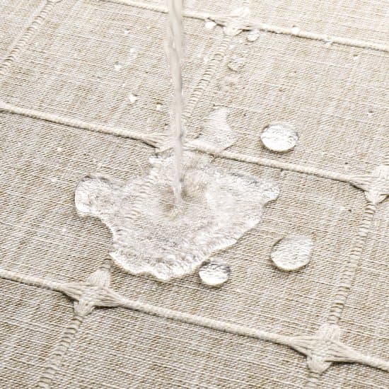 Stof badeforhæng med kvaster, vandtæt vaskbart linnedlook ternet design, 72 x 79 tommer Boho bondegårdsbadeværelsesindretning til badekar, beige