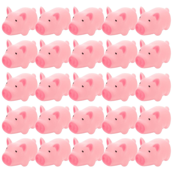 25 st Mini Grisleksaker för Sommar Baby Leksaker Långsam Leksak Mikro Grisleksak Sprutljud Leksaker Sommarfest Favoriter 5,5 * 3,1 cm 5.5*3.1 cm