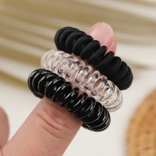20 st Spiralhårband - Spårlösa spiralhårband Elastiska spiralhästsvanshållare Vattentäta plasthårband för kvinnor, flickor, tonåringar