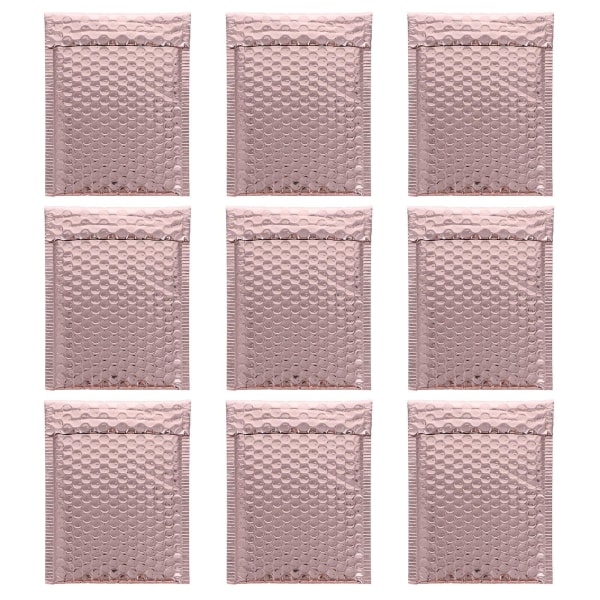 25 st Bubbelkuvert Mailingpåse Kudde Bubbelbrev Bubbles Paket Wrap Frakt Tätning Brev Golden 24X15CM