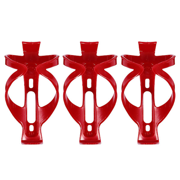 3 stk. Cykel PC Plastikflaskebur Cykel Vandflaskeholder Cykling Kande Stativ Rød 14,4X6,7CM Red 14.4X6.7CM