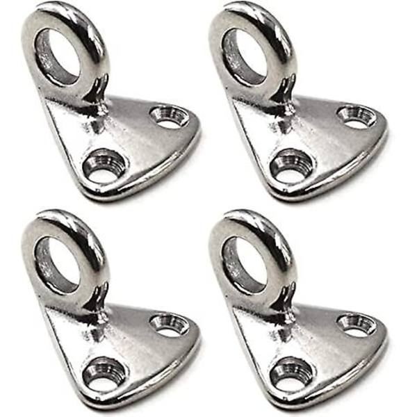 Rostfritt Stål Fendertögla Fenderkrok Med Skruvar Båt Fartyg Däck Hårdvara Marin Kvalitet (4st, Silver)