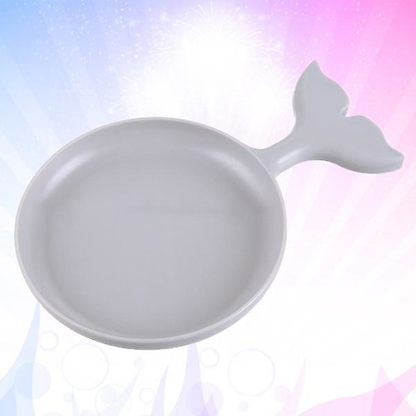 Serveringsfat i Fiskform, Dessertbricka, Frukt- och Snacksfat, Pinksvart Grey