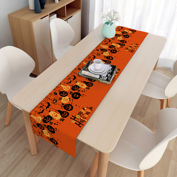 4 st Halloween Höst Säsongsbetonad Vår Höst Köksmatsal Linne Borddekoration för Inomhus Utomhus Hemfest Middag 13x72 Tum