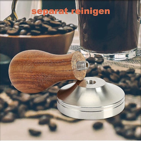 Kaffetamper sett, espresso kaffe tamper, kaffepresser med silikonunderlegg Bønnepulverpresse G