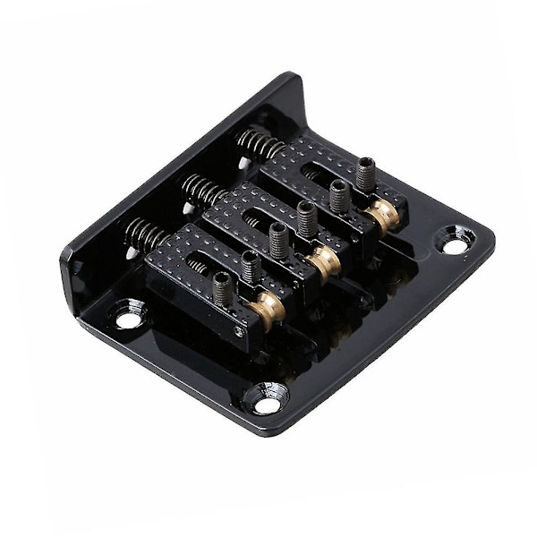 3-strengers gitar Hard-tail Tailpiece Bridge Kompatibel med Cigar Box, Elektrisk Gitardeler Gitarutskifting