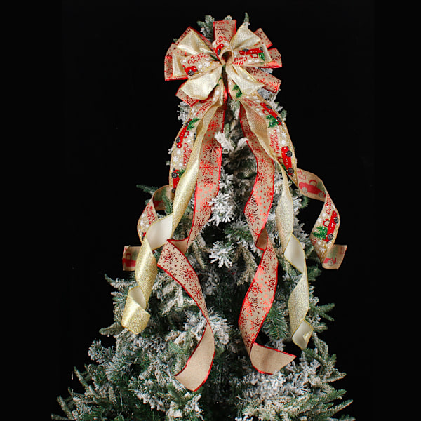Champagne Julgrans Topp Champagne Glitter Julband 11.8\" Bred för Julgran Band för Julgran (3-pack)