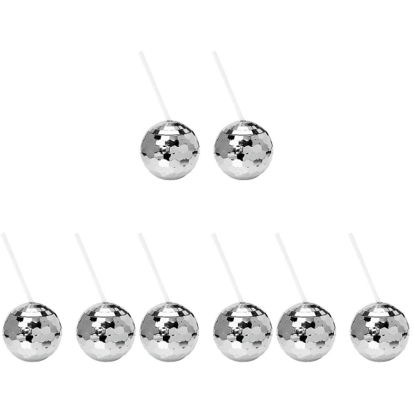 8 stk Dekorative Glitrende Ballformede Kopper Hjem Bar Fest Cocktailkopp Disco-tema Vinkopp 8 stk1 8 pcs 10.8x10.5cm