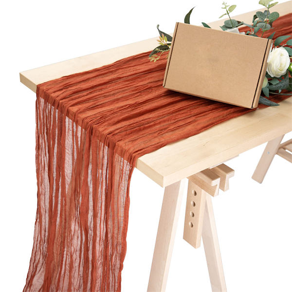 Burgunder Chiffongardinstång för Alla hjärtans dag, 180*90cm Chiffongardinstång för bröllop - Orange färg