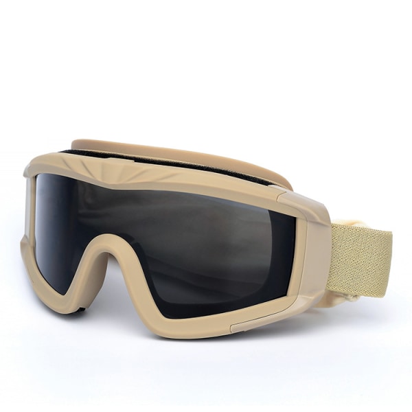 Vernebriller med 3 anti-tåkeglass, militær taktisk skytebriller for motorsykkelsykling Paintballjakt
