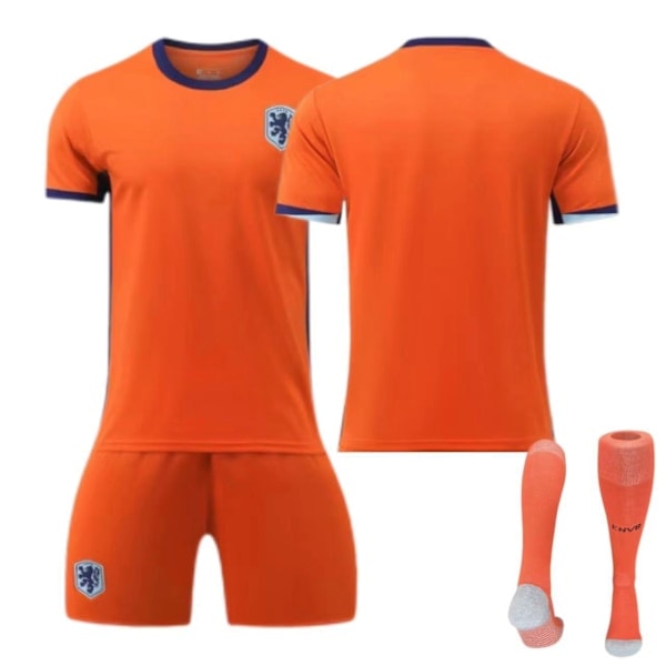 24-25 Holland hjemme nr. 4 Van Dijk 10 Depay børne voksen kostume fodboldtrøje Ingen størrelse sokker Ingen størrelse sokker 22_ryy