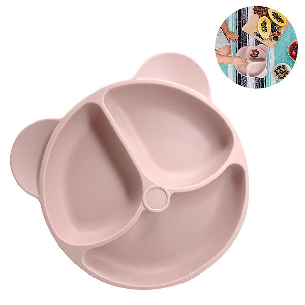 Silikon Tallrikar För Småbarn Babytallrikar Diskmaskin & Mikrovågsugnssäkra Halksäkra & Oslåbara Silikon Tallrikar För Barn Rosa Pink