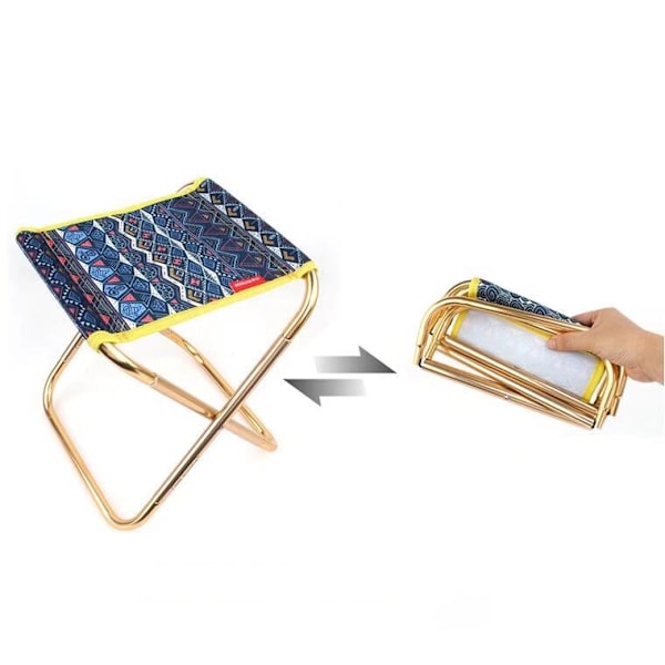 Foldbar stol i aluminiumlegering, bærbar fiskestol, udendørs lille bænk, ultralet, tog-rejse-artefakt Mazar