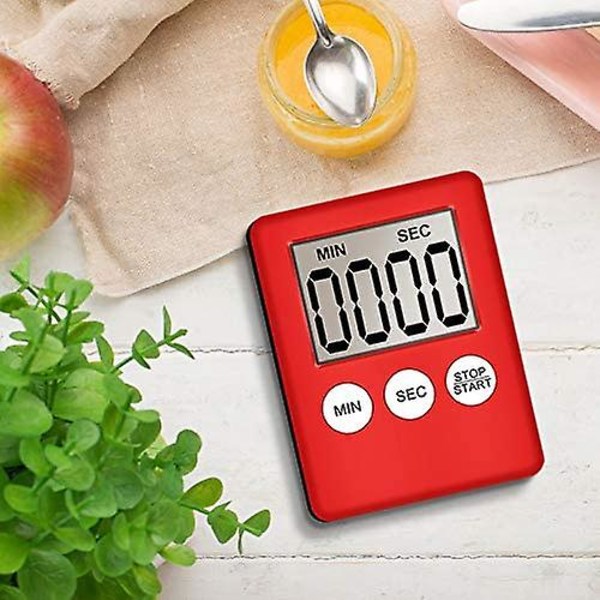 Magnetisk Køkken Timer, Køkken Timer Stopur Og Nedtællingstimer Til Køkken Madlavningskursus Træning, Digital Magnet Timer Lcd Display