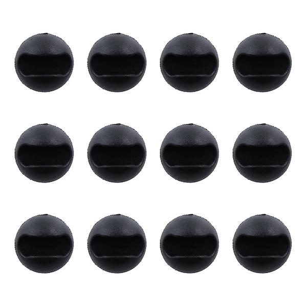 12 st Stolskyddsöverdrag Halksäkra Stolsbensskydd Hårfön Stolsfotdynor Svart 3X3CM Black 3X3CM
