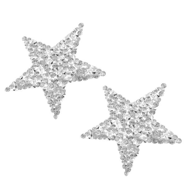 4 st Silver Diamond Star Patches Applique Dekorativa Sy-Lim-PatchesSilver6X6X0.2CM Silver 6X6X0.2CM