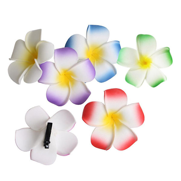 12 st Röda Garland Strand Hårnålar Rubra Hårnål Hawaii Blomma Hårnål Blomma Hårklämmor 12 st 12pcs