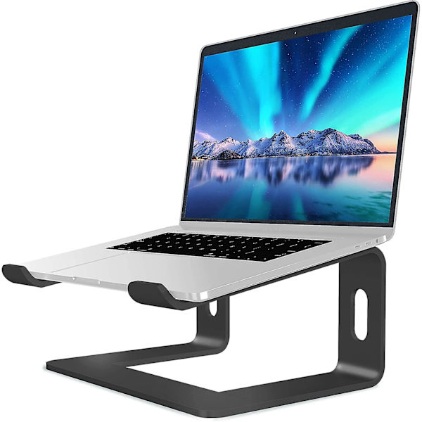 Laptop Stativ Laptop Stativ Kompatibel Med Mac Macbook Pro Air, Ergonomisk Stativ Kompakt Monteringsbeslag Til 10-15,6 Tommer Laptop, Ls1 Sort