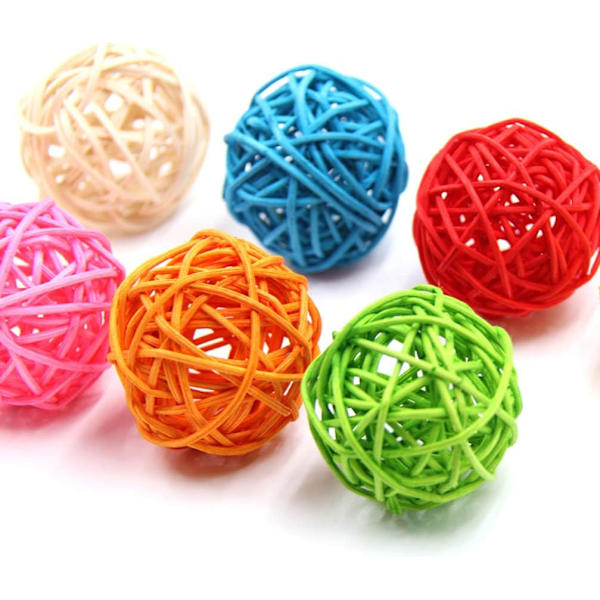 40-pack Rattanbollar, Vickerbollar, Dekorativa Julgransdoftdiffusorer, Hantverksdekorationer för Bröllop, Hotell och Festivaler