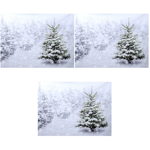 3 stk. Party Fotobaggrund 3D Juletræ Fotografi Baggrundsdug Studio Rekvisit 3stk 210X150CM 3pcs 210X150CM