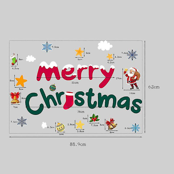 Glædelig Jul Garageport Dekorativ Sticker Med Magnetiske Køleskabs Dekaler JulefestCT035 CT035