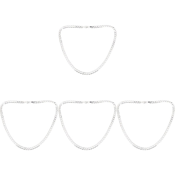 5 kpl Miesten Kuubalainen Ketju Kaulakoru Puseroketju Kaulaketju Korut Miehen Lahja 4 kpl 50x0.6cm 4pcs 50x0.6cm