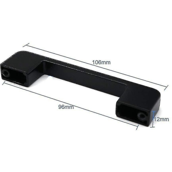 10-pakning Matte Svart Sink Legering Skap- og Skuffehåndtak 106mm Lange