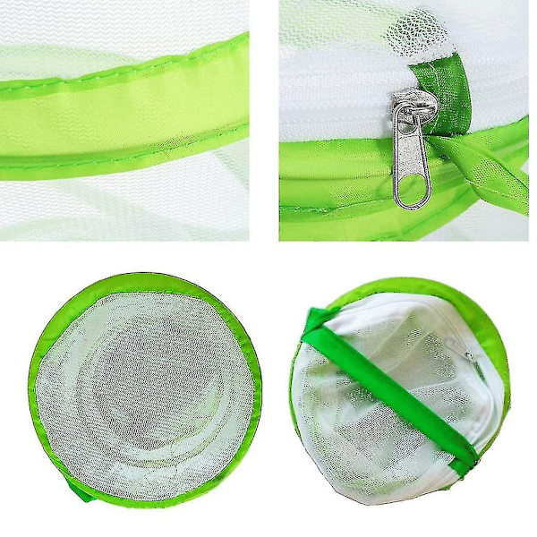 Fjärilshabitat Vikbart Insektfångarnät Mesh Insekter Växtbur Terrarium Pop-up För Barn/barn/småbarn Fångar 30X35CM 30X35CM