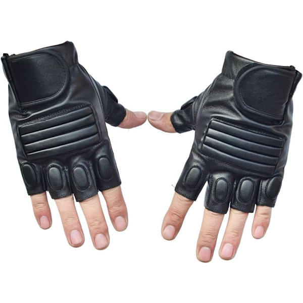 Udendørs Militære Taktiske Handsker Halv Tassel Combat Anti-Slip Jæger Handsker Mænds Sports Trænings Handsker PU Læder 1 Par