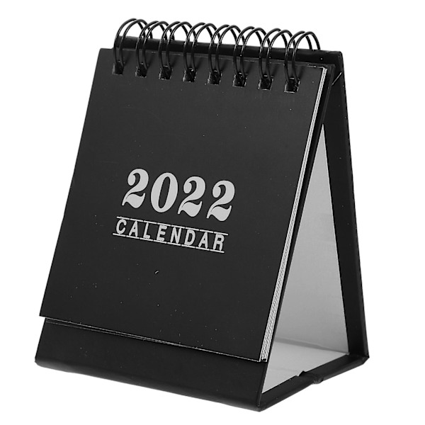1 stk. Skrivebords Kalender Til Tidsstyring, Notater, Planer, Kontor Kalender Sort 9,8X7,6CM Black 9.8X7.6CM
