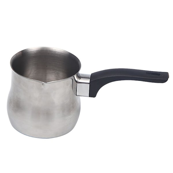 650ml Espresso-kanne i rustfritt stål, melkeskumming, sylinder, sølv, 22x10x9,5 cm Silver 22X10X9.5CM