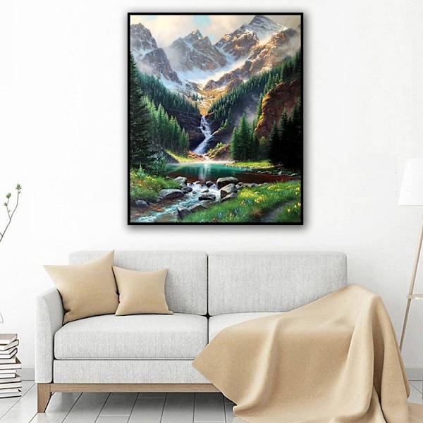 Scenery Diamond Painting Kit för vuxna nybörjare 5d DIY Shape Crystal Diamond Art Kit, Diamond Painting Kit för hemväggdekorati 50*70cm