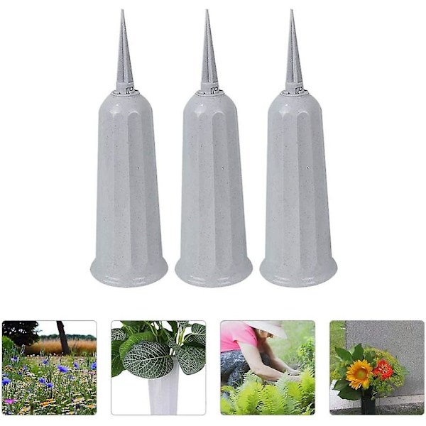 Gravvaser - Mindevaser til gravsteder Kirkegårdsvaser til nedgravning Kirkegårdsvase med pløk Mindevase Blomstervase Kegleformet til gravplæne
