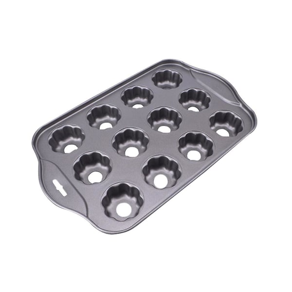 12 Cavities Flower Shaped Non-stick Chocolate Diy Baking Pan For Oven Egg Tart Mold